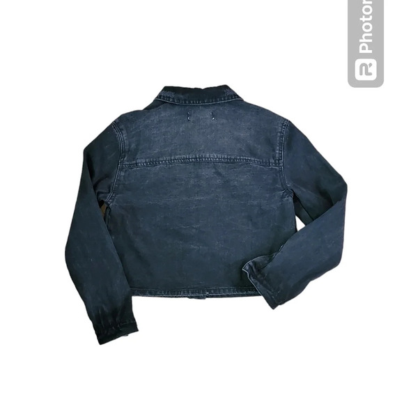 Cravefame black Jean jacket with stud detailing - Picture 2 of 4